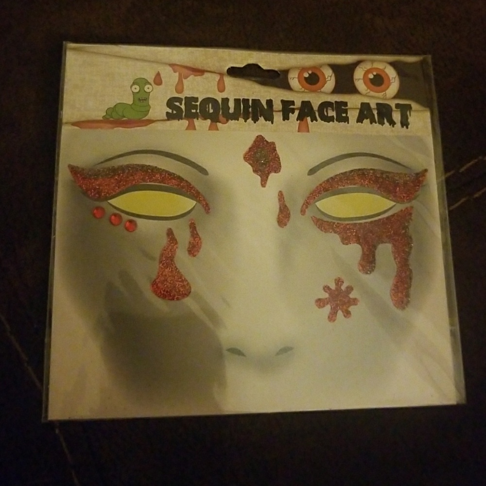 Sequin face art
